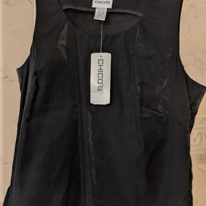 Chico Sz 0 black dress top